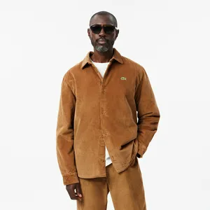 Мужская вельветовая верхняя рубашка Lacoste, коричневый, арт. CH3512