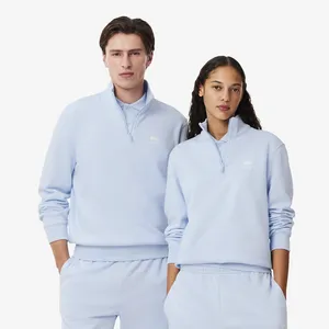 Свитшот Lacoste Unisex с застежкой-молнией с высоким воротом, голубой, арт. SH2735
