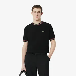 Мужская трикотажная футболка Lacoste из органического хлопка, черный, арт. AH9301