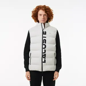 Мужской стёганый жилет Lacoste с высоким воротом, серый, арт. BH2407