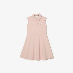 Детское платье поло Lacoste Pleated, розовый, арт. ej5297