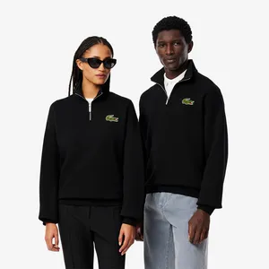 Толстовка Lacoste Unisex с молнией и высоким воротом, черный, арт. SH2748