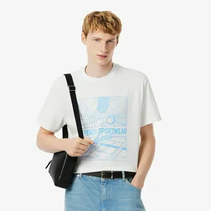 Мужская хлопковая футболка Lacoste, белый, арт. TH7944