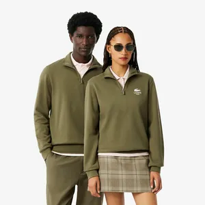 Свитшот Lacoste Unisex на молнии с высоким воротом, хаки, арт. SH2735