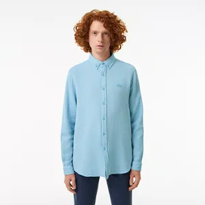 Мужская хлопковая рубашка Lacoste, голубой, арт. CH0434