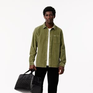 Мужская хлопковая велюровая рубашка Lacoste Regular Fit