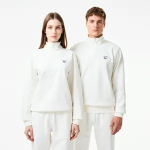 Свитшот Lacoste Unisex с высоким воротом на молнии, белый, арт. SH2735R