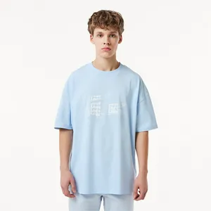 Мужская хлопковая футболка Lacoste, голубой, арт. TH0415