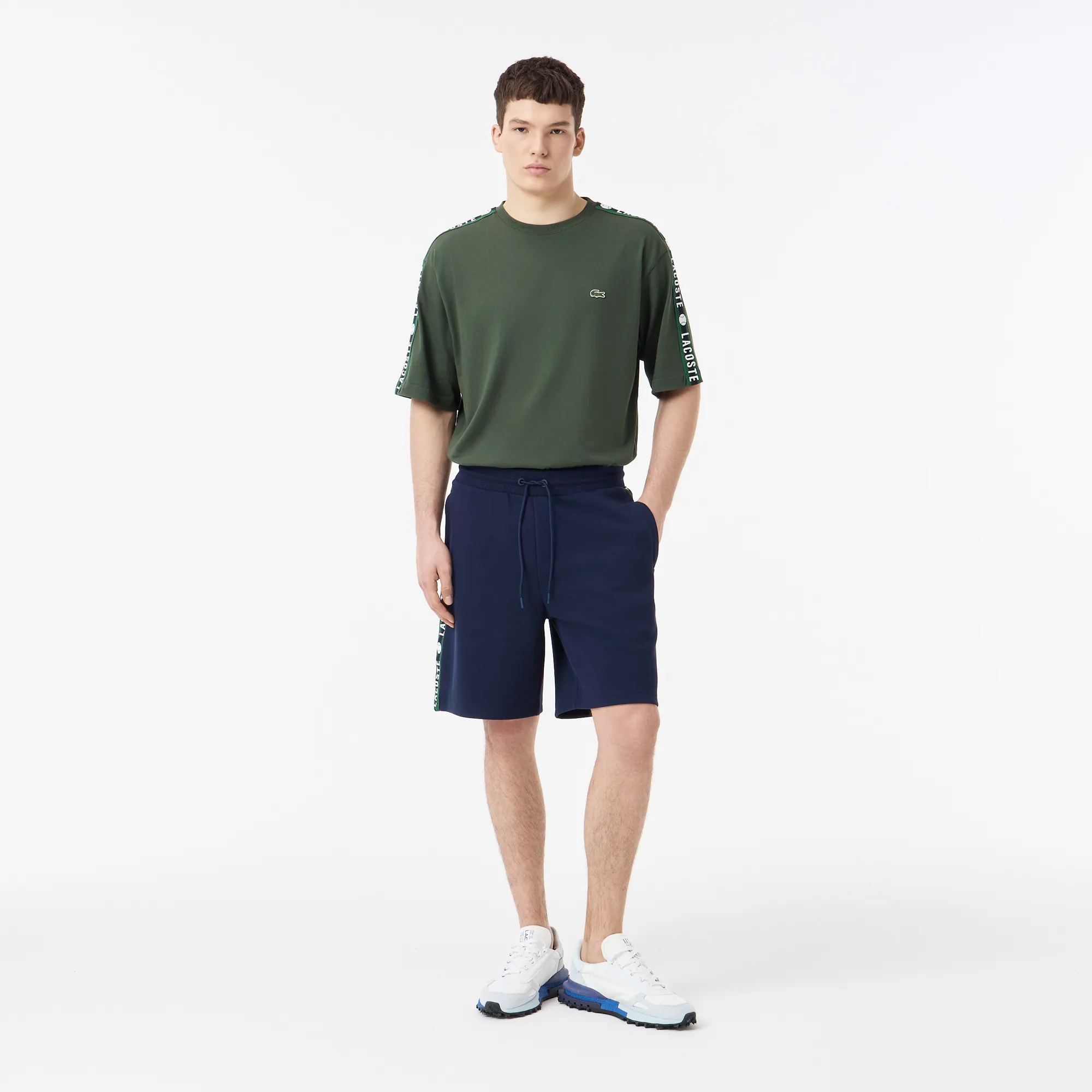 Мужские шорты Lacoste из эластичного хлопка, синий, арт. gh0512