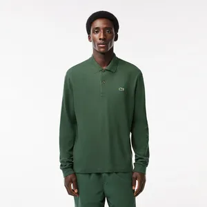 Мужское поло Lacoste с длинным рукавом, зеленый, арт. l1312