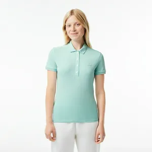 Женское поло Lacoste Slim Fit из эластичного хлопка, голубой, арт. PF5462