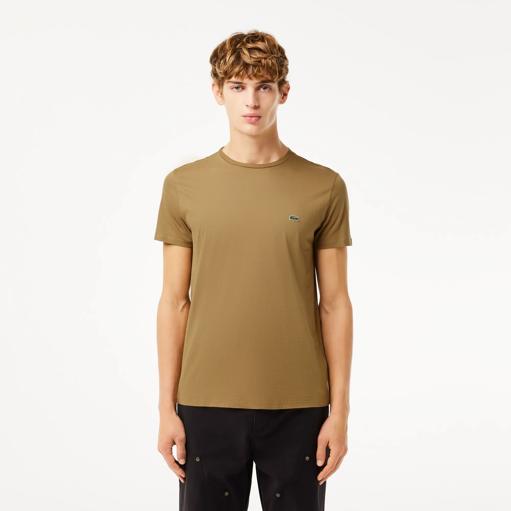 Мужская футболка Lacoste Regular Fit, хаки, арт. th6709