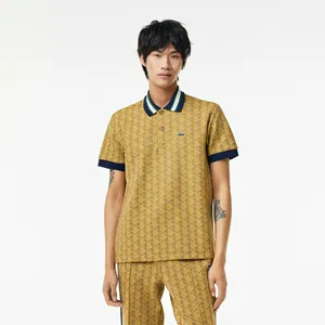 Мужское поло Lacoste Classic Fit с монограммой, желтый, арт. DH1417