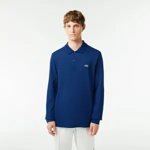 Мужское поло Lacoste L.12.21 Classic Fit с длинным рукавом, синий, арт. L1312