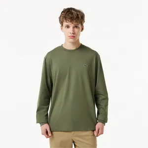 Мужской лонгслив Lacoste из хлопка, зеленый, арт. TH7307