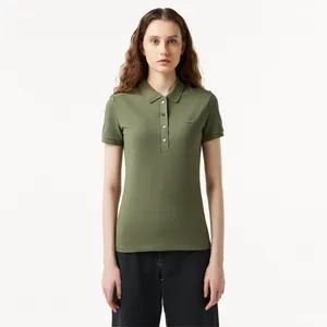 Женское поло Lacoste Slim Fit из эластичного хлопка, зеленый, арт. PF5462