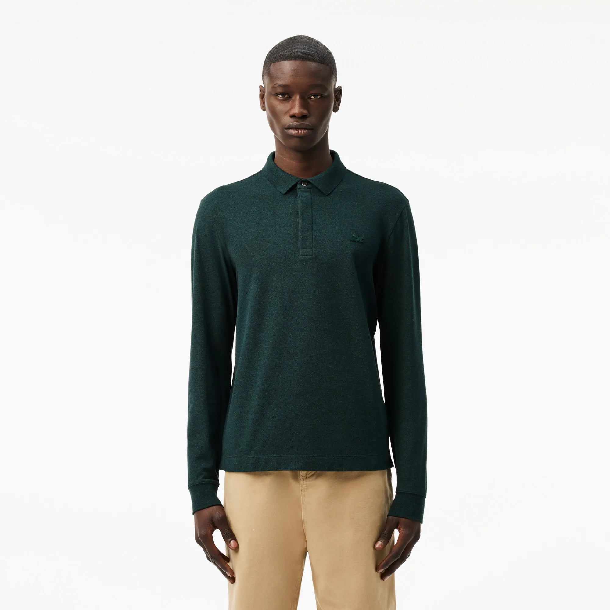 Мужское поло Lacoste с длинными рукавами, зеленый, арт. ph2481