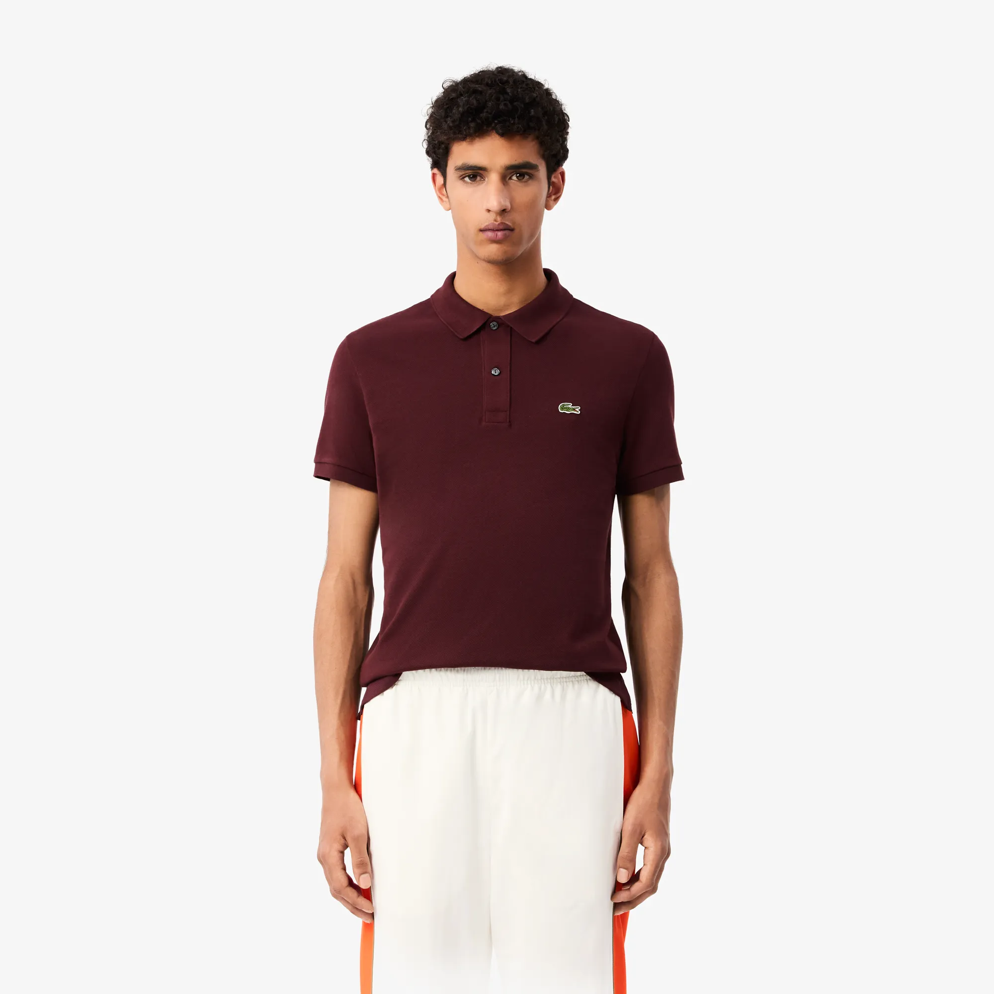 Мужское поло Lacoste L.12.12 Slim Fit, бордовый, арт. ph4012