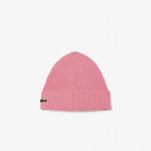 Шерстяная шапка Lacoste Unisex в рубчик