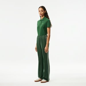 Женские расклешенные спортивные брюки Lacoste с монограммой