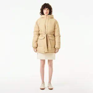 Женский короткий пуховик Lacoste, бежевый, арт. BF2518