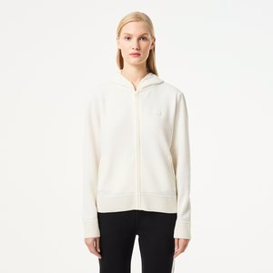 Женский шерстяной свитер-толстовка Lacoste на молнии с капюшоном