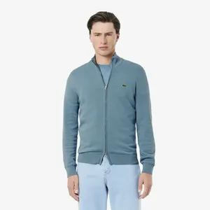 Мужской свитер Lacoste на молнии из органического хлопка, голубой, арт. AH1957