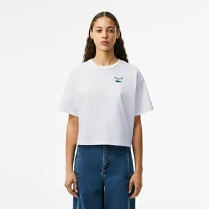 Женская футболка Lacoste из хлопка, белый, арт. TF2523