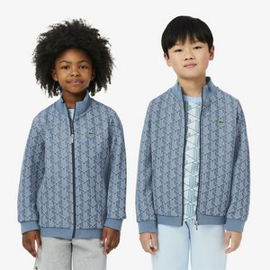 Детская толстовка Lacoste Paris Monogram с высоким воротом на молнии