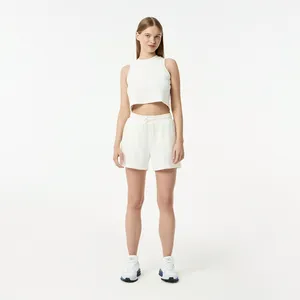 Женские короткие спортивные шорты Lacoste, белый, арт. GF0505