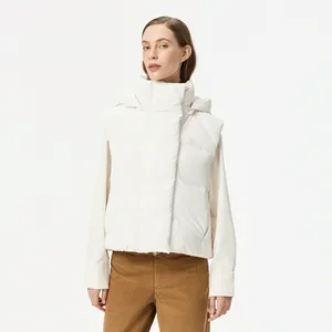 Женский короткий пуховик Lacoste, молочный, арт. BF2606