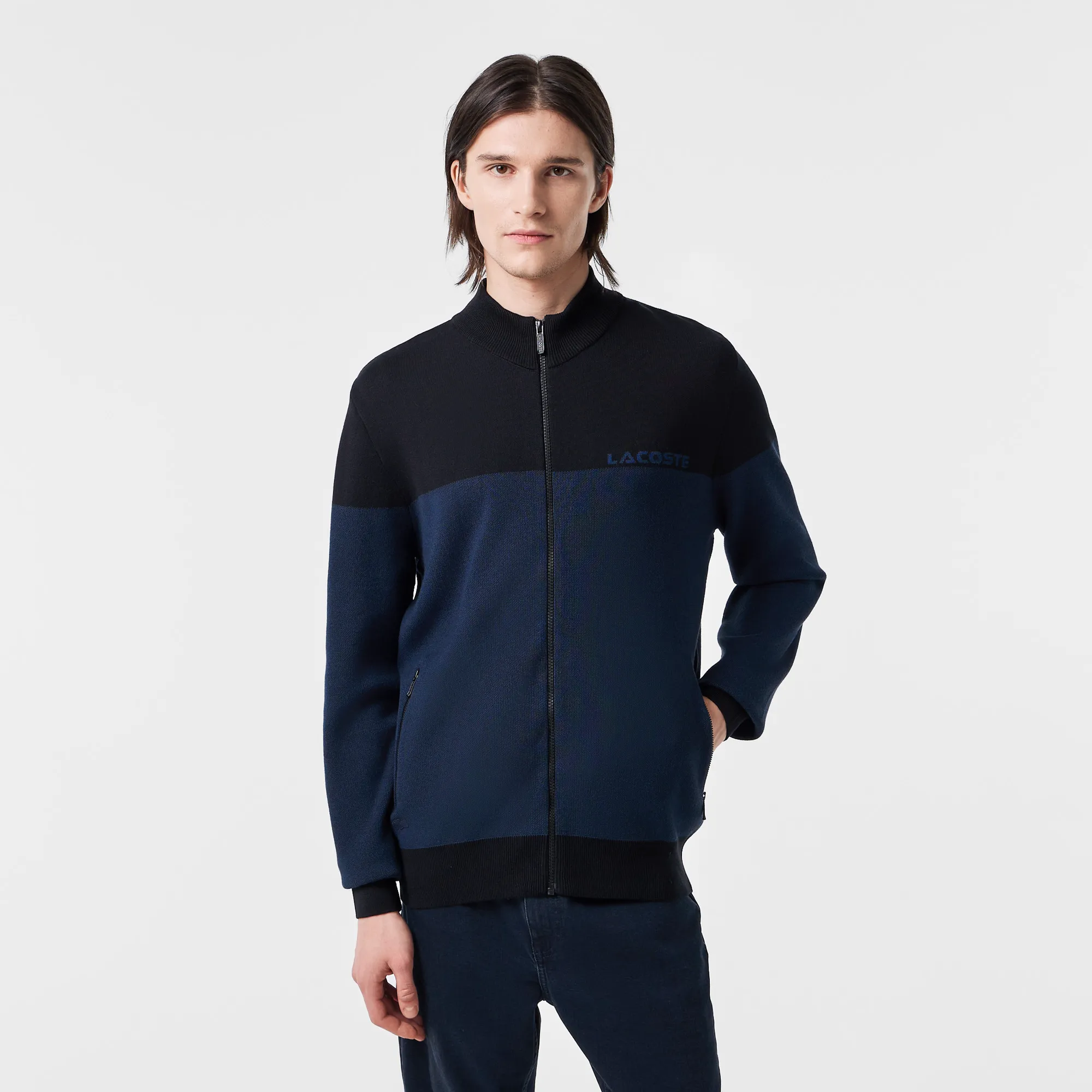 Мужской свитер Lacoste на молнии, разноцветный, арт. ah2423