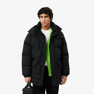 Мужской водонепроницаемый пуховик Lacoste с капюшоном