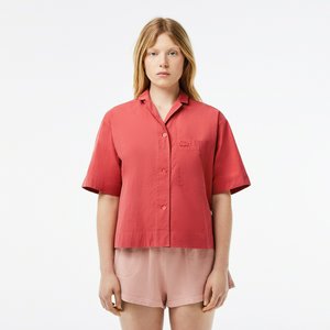 Женская рубашка Lacoste OVERSIZED с коротким рукавом