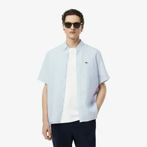Мужская льняная рубашка Lacoste, голубой, арт. CH5699