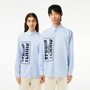 Рубашка Lacoste Unisex в полоску, голубой, арт. ch3551