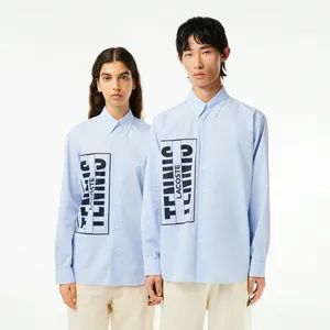 Рубашка Lacoste Unisex в полоску, голубой, арт. CH3551