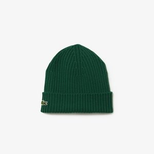 Шерстяная шапка Lacoste в рубчик