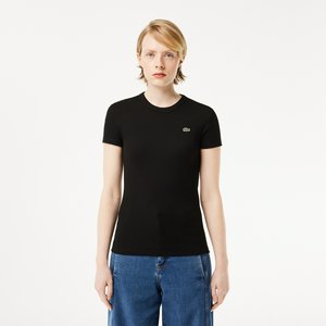 Женская футболка Lacoste Slim Fit из хлопка в рубчик