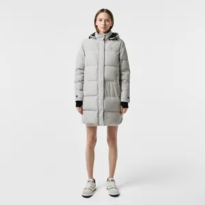 Женская утеплённая куртка Lacoste с капюшоном, серый, арт. BF2317