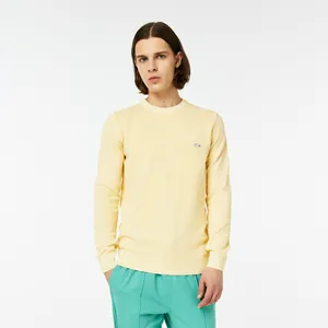 Мужской свитер Lacoste из органического хлопка, желтый, арт. AH0325
