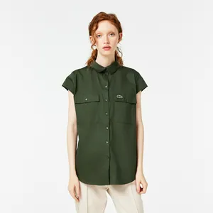 Женская блузка Lacoste Relaxed Fit, зеленый, арт. CF0213