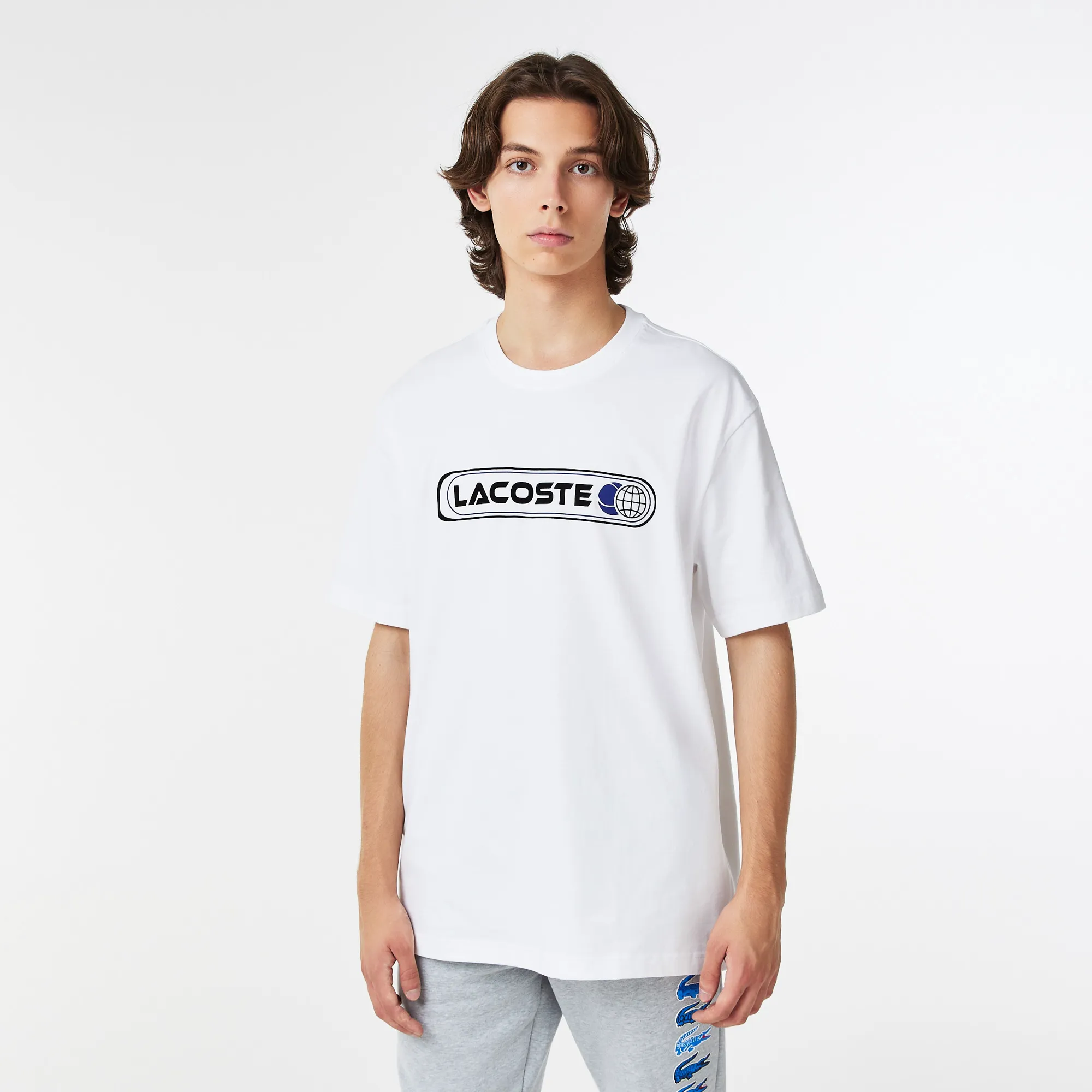 Мужская футболка Lacoste Relaxed Fit, белый, арт. th2412