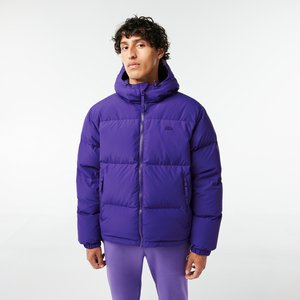 Мужская стеганая водоотталкивающая короткая куртка Lacoste, фиолетовый, арт. bh3522