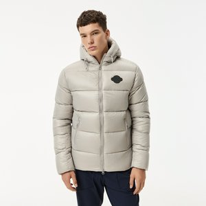 Мужская короткая куртка-пуховик Lacoste, серый, арт. bh2417r