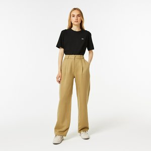 Женские льняные брюки Lacoste, бежевый, арт. hf0322