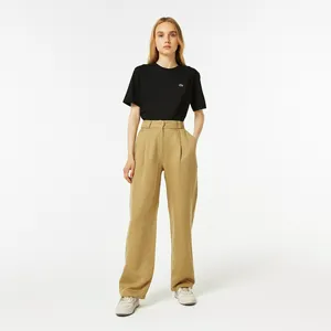 Женские льняные брюки Lacoste, бежевый, арт. HF0322