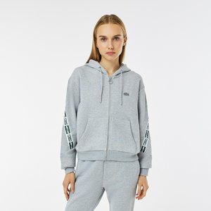 Женская толстовка Lacoste Crop Fit с капюшоном, серый, арт. sf2421