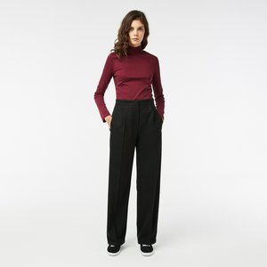 Женские брюки Lacoste из смеси шерсти и вискозы, черный, арт. hf2406
