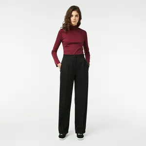 Женские брюки Lacoste из смеси шерсти и вискозы, черный, арт. HF2406